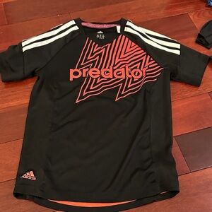 adidas Black & Orange Predator Graphic Short-Sleeve Jersey